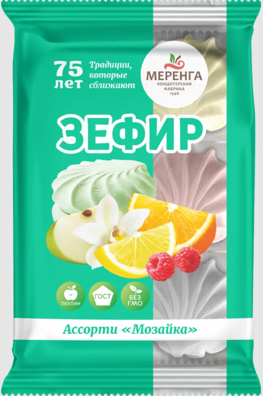 №1 Меренга Зефир Мозайка, 270г  в Клинцах
